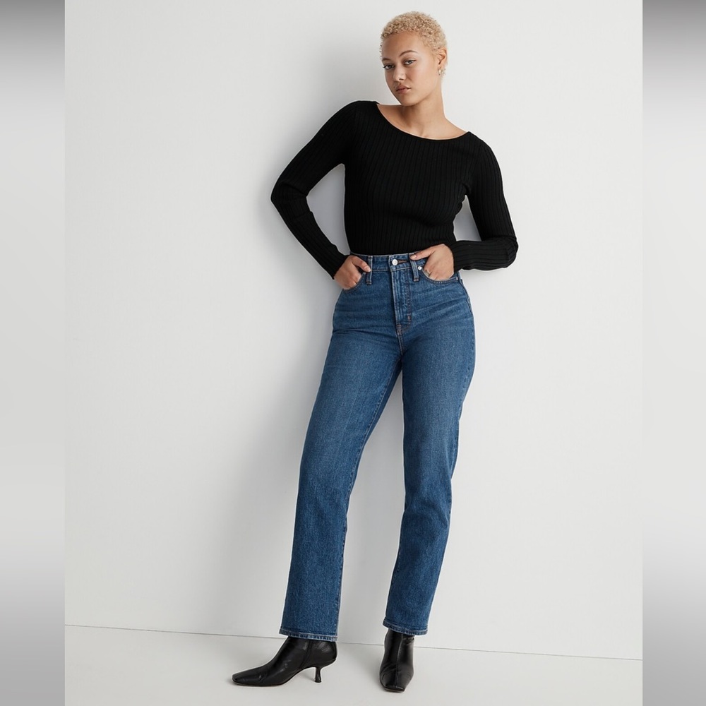 Madewell Curvy Perfect Vintage Straight Jean in Mayfield Wash — 28